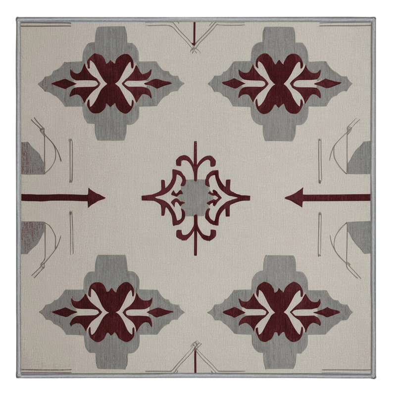 Tapis composé de couches, Carré 5 pi