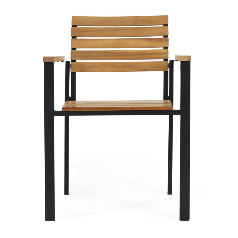 Chaises d'extérieur - Bois et noir, chic moderne pour les sièges de patio et les espaces minimalistes