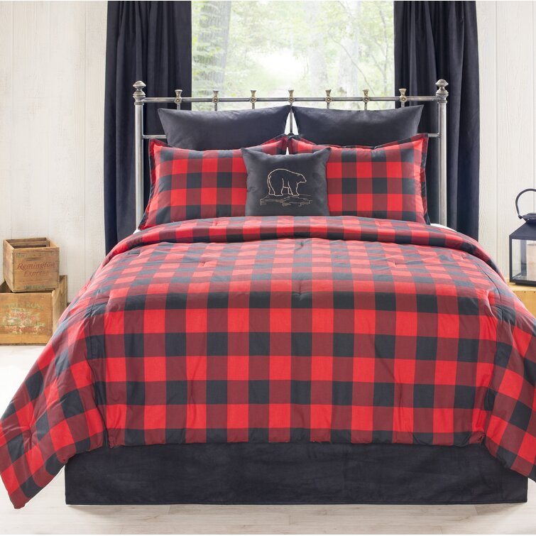Loon Peak® Vara Cotton Plaid Comforter Set | Wayfair