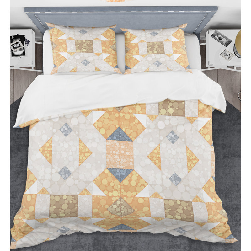 Ensemble de housse couette mid-century rétro-century , Housse de couette très grand + 2 taies décoratives