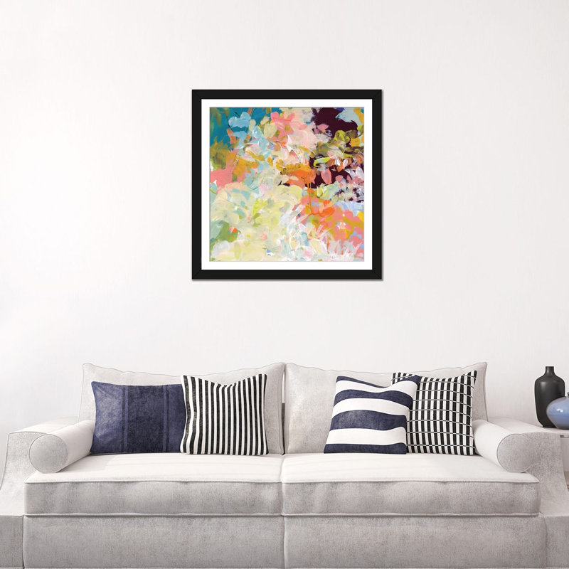 « lunaire freefall », impression sur toile, H 16 po x l 16 po x P 1 po, Papier avec cadre noir, Blanc