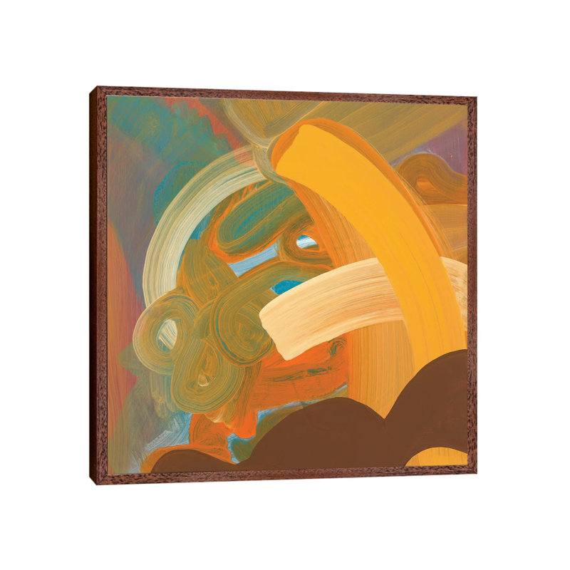 Splash by Pamela Staker - Painting on Canvas, 93.98 cm H x 93.98 cm W, Classic Brown Wood Framed