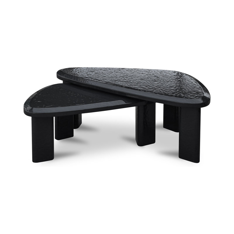 Sophie Outdoor Coffee Table, Charcoal Lacquer