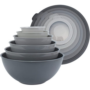 Glad Mixing Bowl with Handle, Gray, 2.84 L