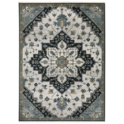 Tapis oriental bleu / gris Edgette