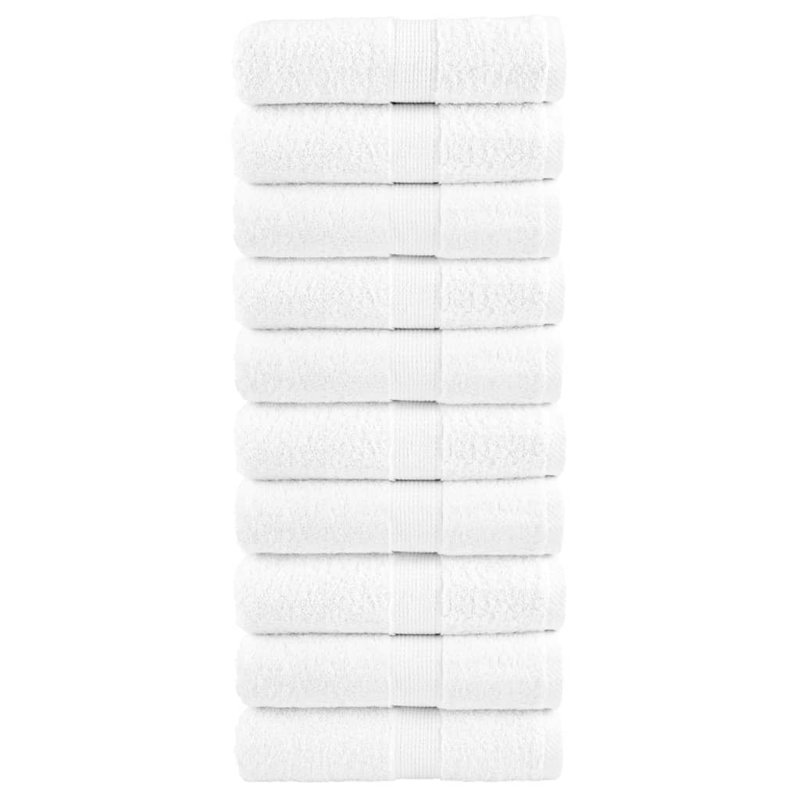Premium Guest Towels SOLUND 10Pcs 30X50cm 600Gsm, White