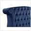 Grand lit en tissu de velours capitonné en cristal de style moderne fabriqué en bois en bleu