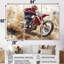 «Red Moto X Mayhem», art mural noir-107190140-107190138