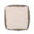 Ceasar Handcrafted Square Pouf, Taupe And Gold