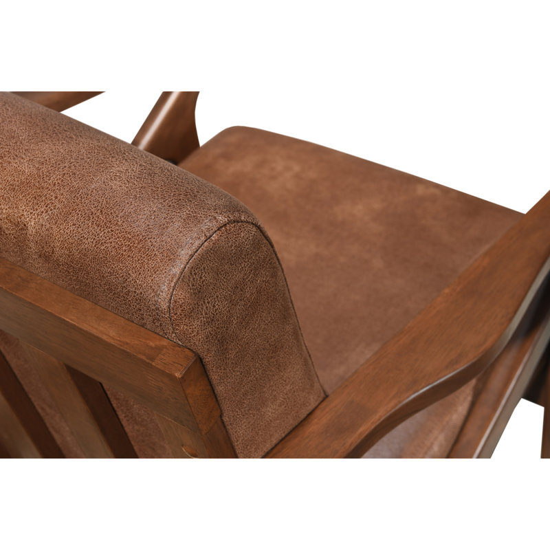 Fauteuil d'appoint Zola, Noyer, Polyester moka