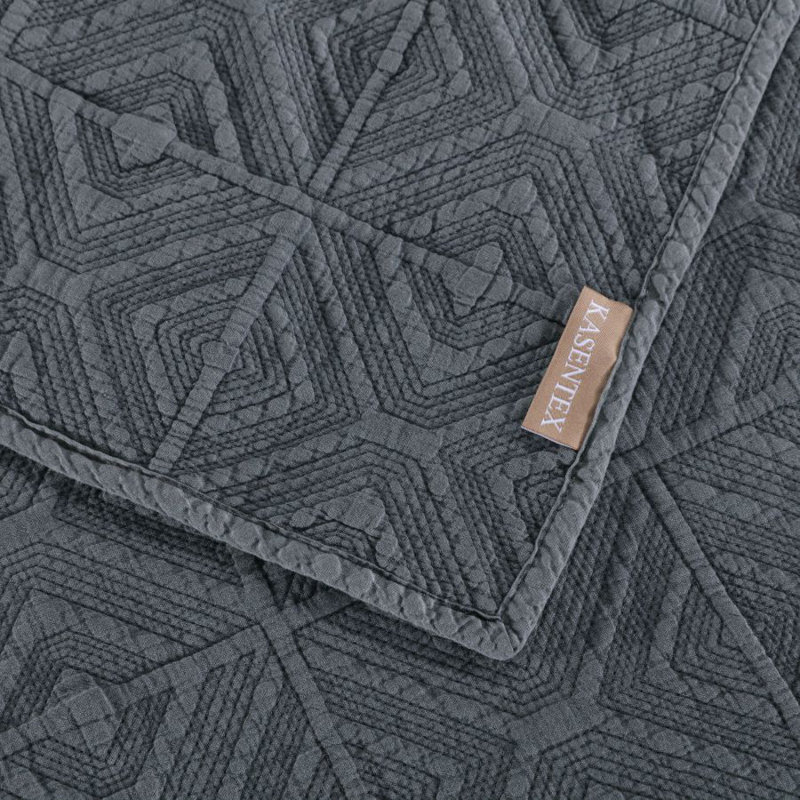 Modern & Contemporary Cotton Blend Quilt, Gray, Queen