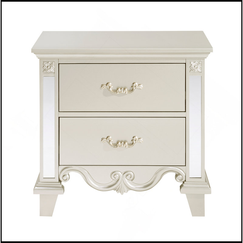 Armoire de chevet 1Pc Glamour Champagne Finish