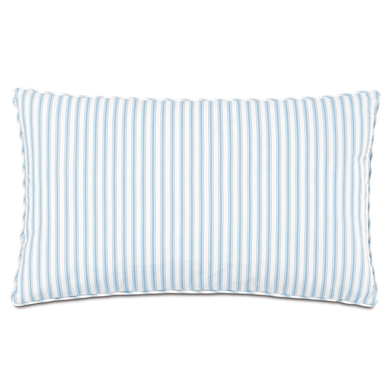 Blass Ticking Lumbar Pillow Cover & Insert, Sky
