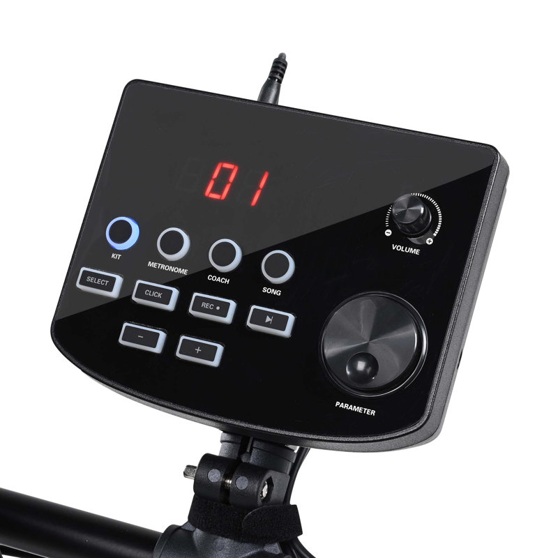 Yescom Electronic Drum Set 8" Foldable Quiet Practice Digital Kit w/ Throne for Beginners Apartment