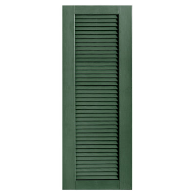 Straight Top Full-style Open Louver Shutters Pair
