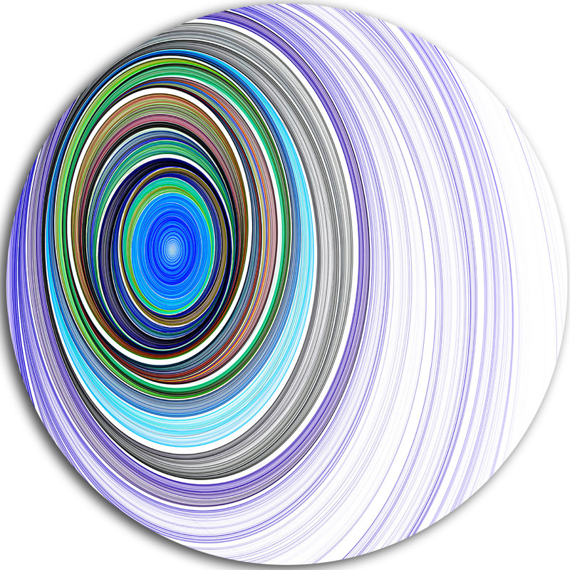 « infinied tunneling mauve ondulations », impression sur métal, H 23 po x l 23 po x P 1 po
