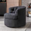 Fauteuil demi-tonneau pivotant en lin 83,82 cm Caner-1139455270