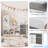 Kids Bookshelf 44.1in Width Toy Storage Organizer with Reading Nook White Bookcase Seat Cushion Wooden 6-Cubby Storage Bench 2 Drawers Toddler Cabinet Shelf for Kids Room, Playroom, Nursery