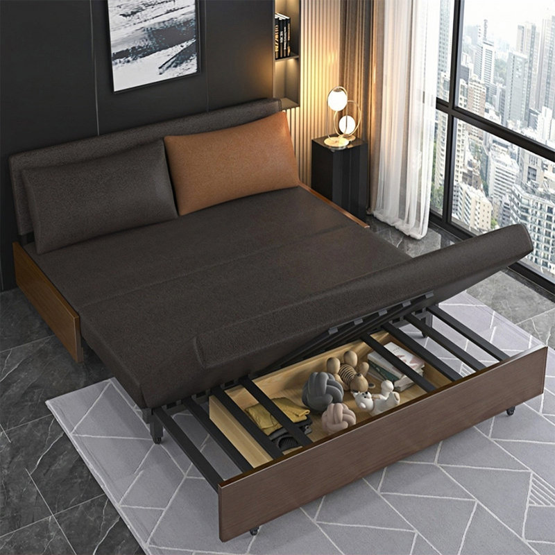 Canapé-lit modulaire en bois massif 71,65 po, 71.65"W*31.5"D*32.68"H