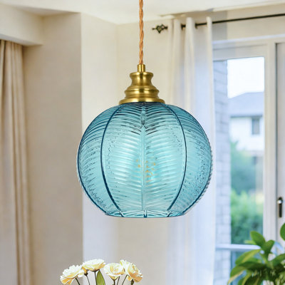 Modern Pendant Light With Globe Glass Shade