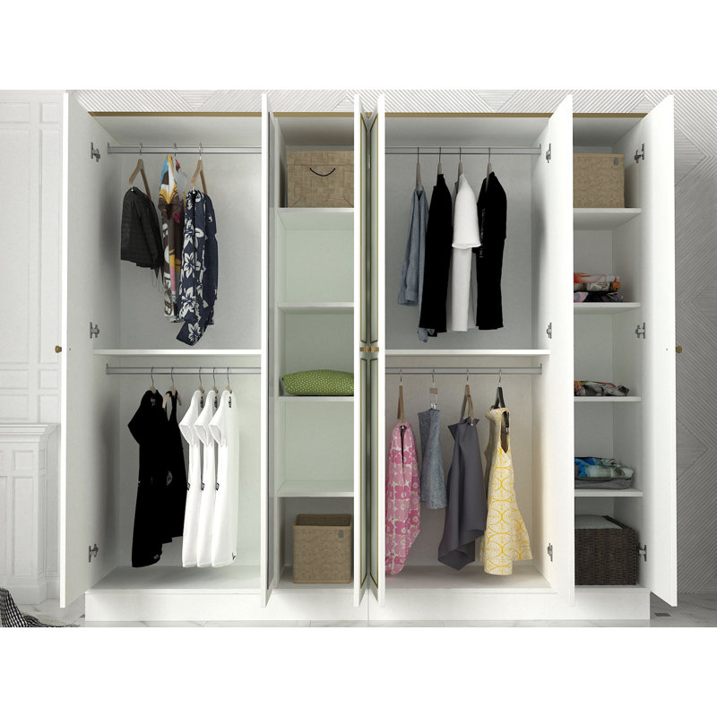 Braggs 4 Door Manufactured Wood Wardrobe