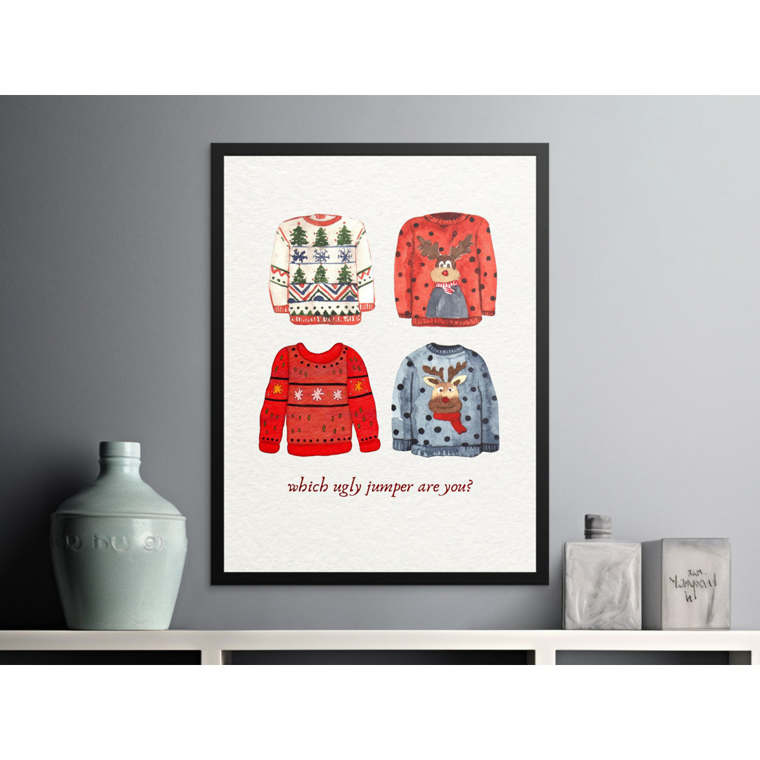 New York Christmas Black Framed Poster
