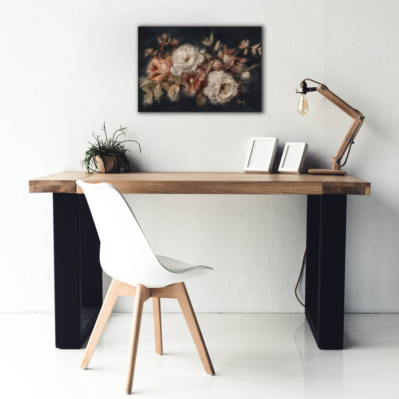 Art mural épique «Moody Floral Swag» par Ashley Bradley, 18" H x 26" W