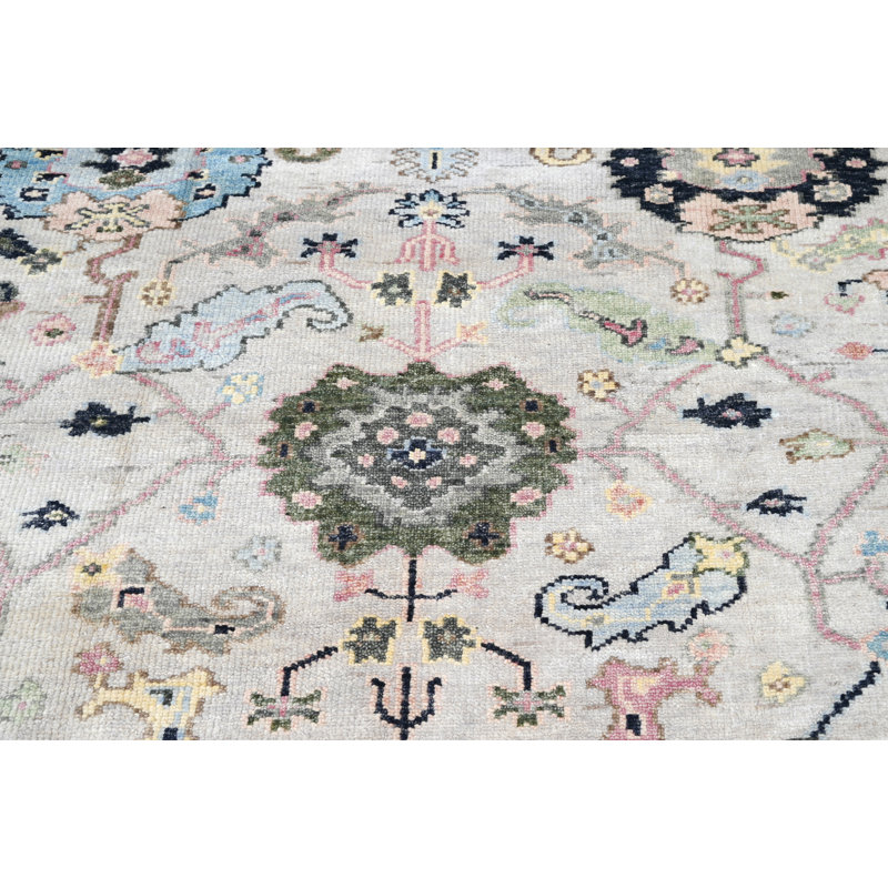 Rectangle Hand Knotted Wool Area Rug