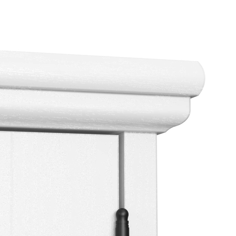 Présentoir Arkyn avec portes en verre, Bois de frêne blanc
