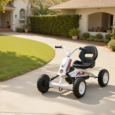 AIYAPLAY Pedal Go Kart Sporty Design Steel Frame Ages 2-5 Years
