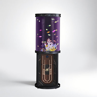 Painted Thickened Iron Frame Cylindrical Aquariums Tank