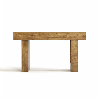 63'' Long Console Table, Farmhouse Entryway Table with Storage, Native Wood Grain Tree Scars, Wooden Rectangular Sofa Table Behind Couch for Entrance, Hallway, Living Room, Foyer (Natural Wood)