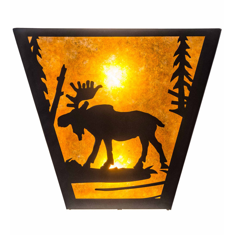Applique murale encastrée 2 lumières Moose Creek, Noir texturé