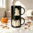 Halloween Ghost Couple Black Stoneware Mug Set