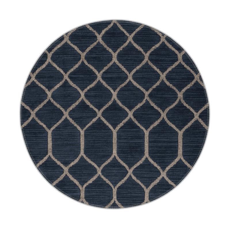Tapis gris intérieur et extérieur Trellis, Rectangulaire 2 pi x 3 pi
