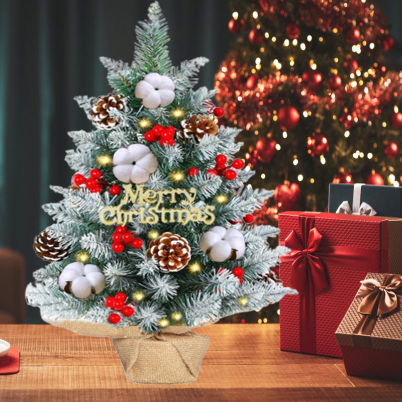 Arbre de Noël de 55 cm avec arbre de Noël et décoration de bureau