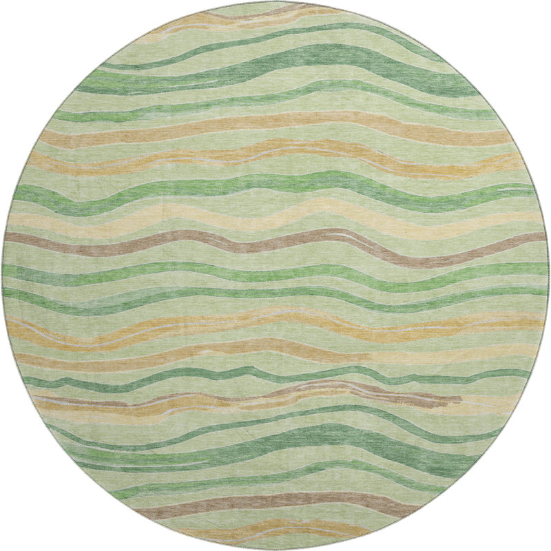 Tapis de qualité supérieure lavable à la machine Harjo AMF1581, Rond 8 pi