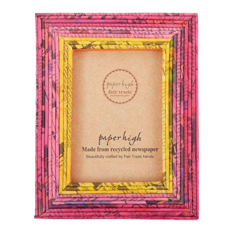 Paper Picture Frame, 20.3cm x 25.4cm, Red/Pink/Yellow