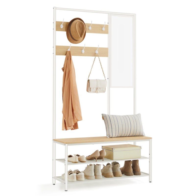 Ahmet Hall Tree 98cm Wide, Natural/White