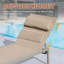 Ensemble de 3 chaises longues en aluminium pour patio avec table d'appoint-1825732869