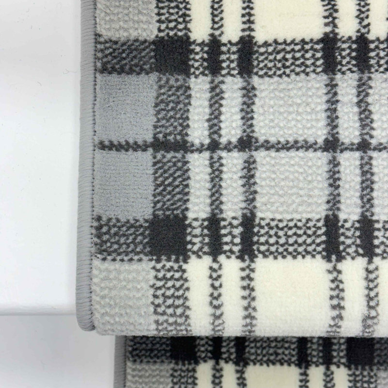Stair Runner Plaid Area Rug, Runner 60 x 450 cm