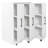 Bookcase With Three Pulled Out Doors Shelving Cabinet,3 Tier Floor Standing Bookcase,Slide Out Storage Bookcase File Cabinet,Office Bedroom Living Room Hidden Storage Cabinet With Wheels