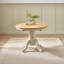 Table extensible en bois massif avec chaises en tissu Eubanks Prestow - Traditional Rustic Farmhouse-1393962139-1393962136