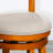 Natural 24" Counter Height Slat Back Swivel Stool With Warm Beige Seat Appealing, Fabric-591052281-591052280