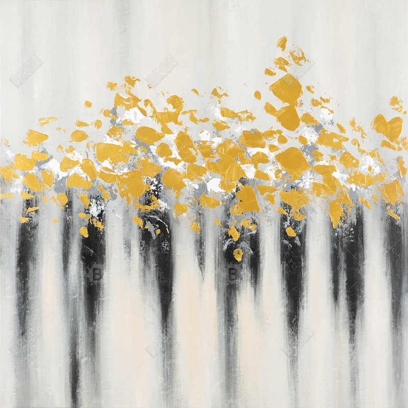 " Small Golden Spots ", 24" H x 24" W