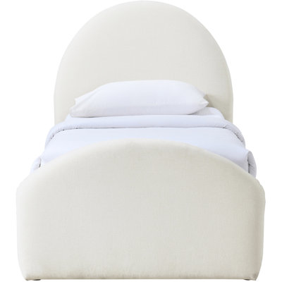 Chiu Chenille Fabric Upholstered Trundle Bed