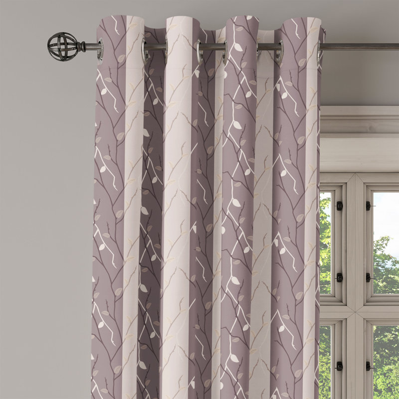 Red Barrel Studio®, rideau décoratif à 2 panneaux avec œillets, 50 po, rose séché taupe chaud, L 50 po x L 108 po