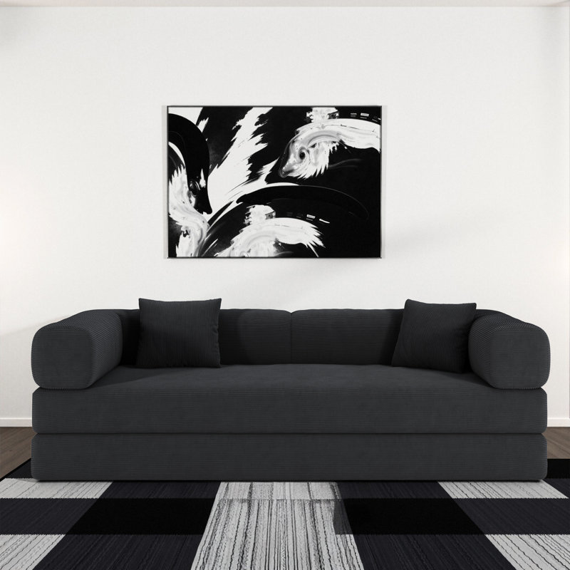 Bloc de pouding modulaire de 78,8 pouces, convertible en lit double, trois cadres de fixation à haute résistance, lit amovible avec, plancher gris pour le salon et la chambre à coucher, sac de siège pliant, largeur 70 cm