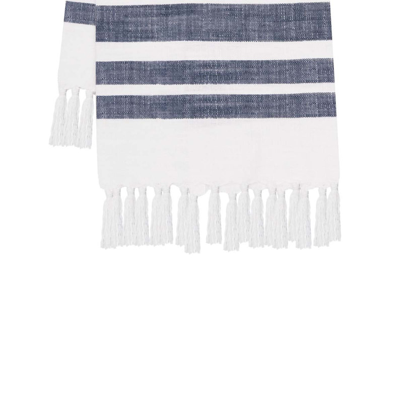 Serviette Morgan Indigo, White
