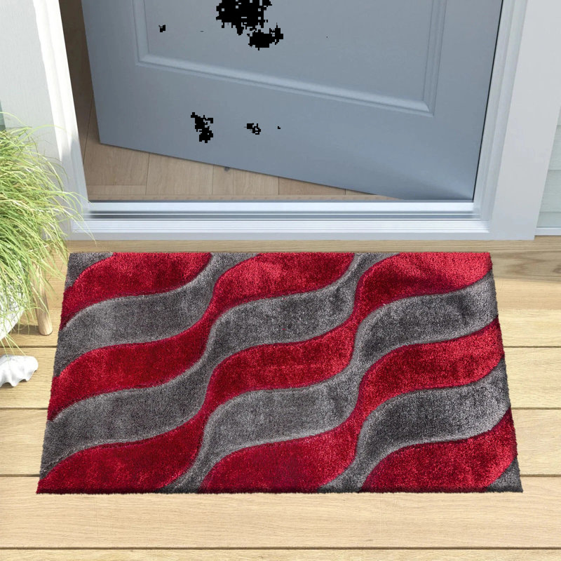 Geometric Shag Area Rug, Rectangle 120 x 170 cm